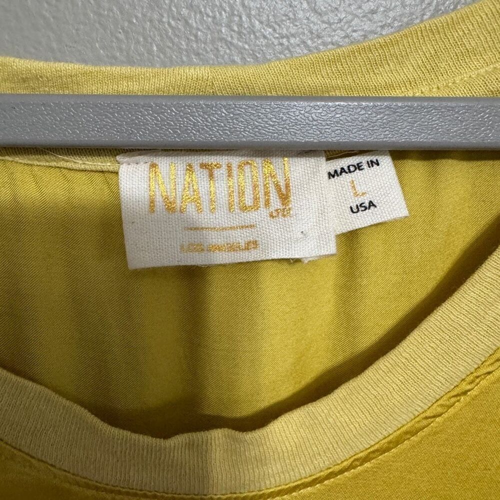 Nation LTD sunny yellow t-shirt size large - Picture 4 of 5